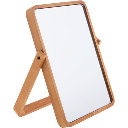 Elegant HD Wooden Makeup Mirror